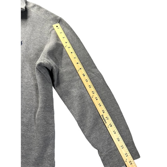 Polo by Ralph Lauren Men's long sleeve 1/4 zip collared gray sweater size Large - Picture 7 of 8